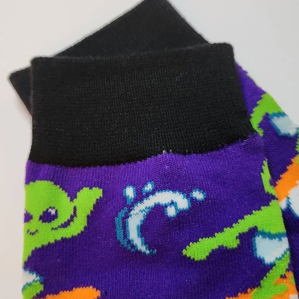 Cansok 1 Pair of Surfing Alien Colorful Socks Adult Size